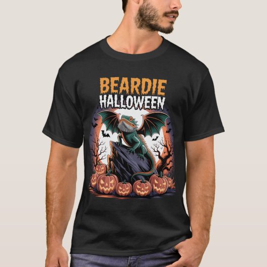 Bearded Dragon Halloween kunst T-shirt (Voorkant)