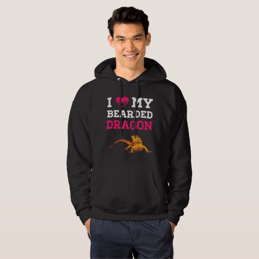 Bearded Dragon I Love My Bearded Dragon Men Women Hoodie (Voorkant volledig)