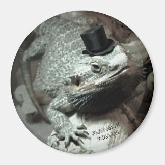 Bearded Dragon in een Top Hat Magnet