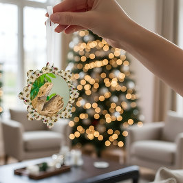 Bearded Dragon Insect Pattern Gepersonaliseerd Ornament Kaart