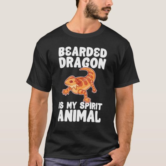 Bearded Dragon is mijn geest dier hagedis reptiel T-shirt (Voorkant)