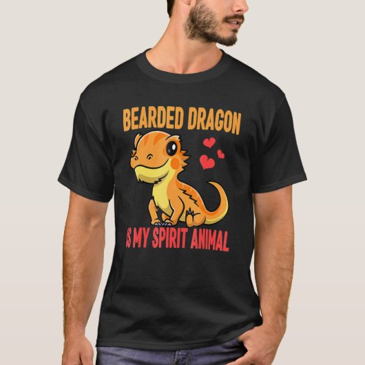 Bearded Dragon is m'n geest dierlijk stutterd dr. T-shirt (Voorkant)