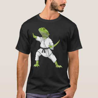 Bearded Dragon Karate Lizard Reptiel Dier Oostenri T-shirt