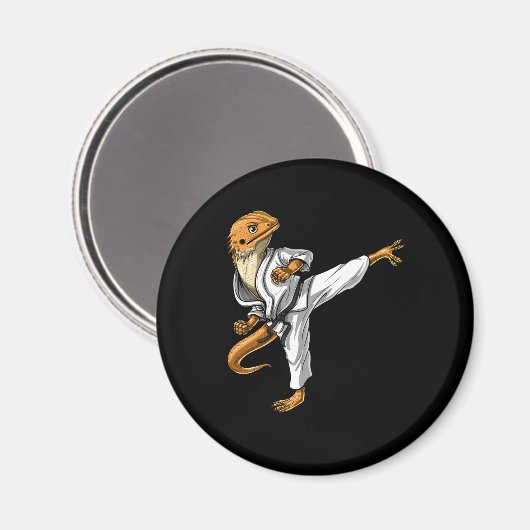 Bearded Dragon Karate Magneet (Voorkant / Achterkant)