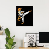 Bearded Dragon Karate Poster (Thuiskantoor)