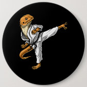 Bearded Dragon Karate Ronde Button 6,0 Cm (Voorkant)