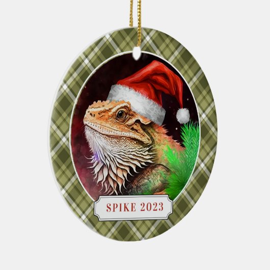 Bearded Dragon keramische cirkel Ornament (Rechts)