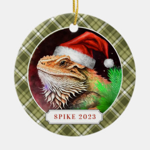 Bearded Dragon keramische cirkel Ornament