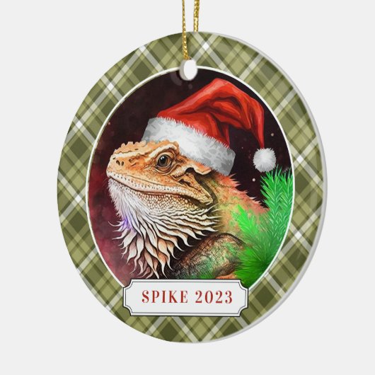Bearded Dragon keramische cirkel Ornament (Links)