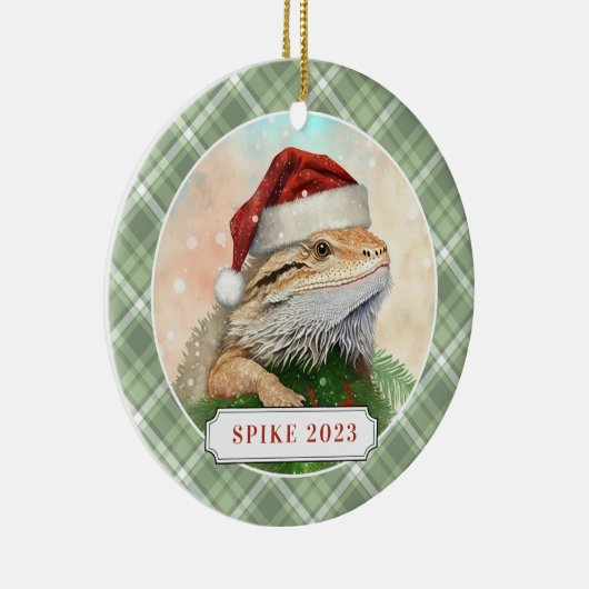Bearded Dragon keramische cirkel Ornament (Rechts)