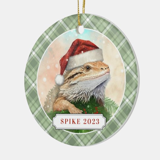 Bearded Dragon keramische cirkel Ornament (Links)