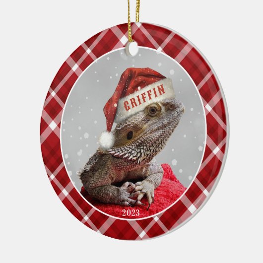 Bearded Dragon keramische cirkel Ornament (Links)