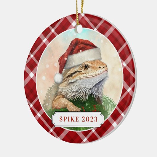 Bearded Dragon keramische cirkel Ornament (Links)