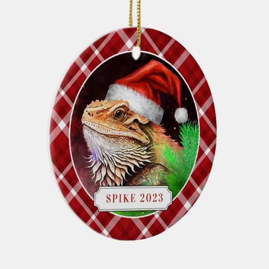 Bearded Dragon keramische cirkel Ornament (Rechts)