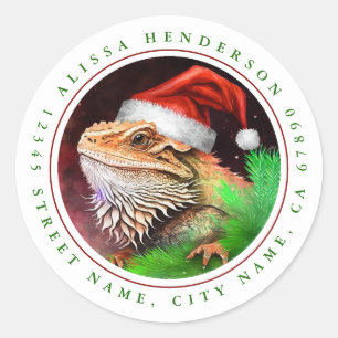 Bearded Dragon Kerst stickers