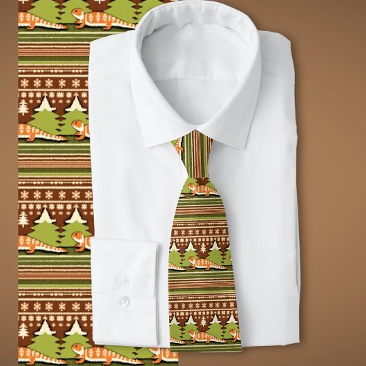 Bearded Dragon Lelijke trui Kerstmis Stropdas