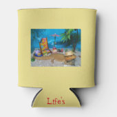 Bearded Dragon "Life's a Beach" Bier Gezellig Blikjeskoeler (Voorkant)