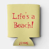 Bearded Dragon "Life's a Beach" Bier Gezellig Blikjeskoeler (Achterkant)