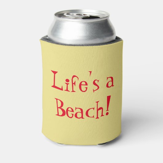 Bearded Dragon "Life's a Beach" Bier Gezellig Blikjeskoeler (Blikje Achterkant)