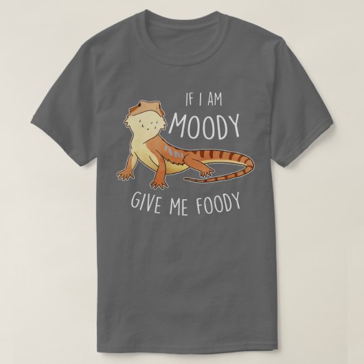 Bearded Dragon Lizard Moody Foody T-shirt (Design voorkant)