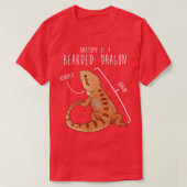 Bearded Dragon Lizard Reptiel Anatomie 1 T-shirt (Design voorkant)