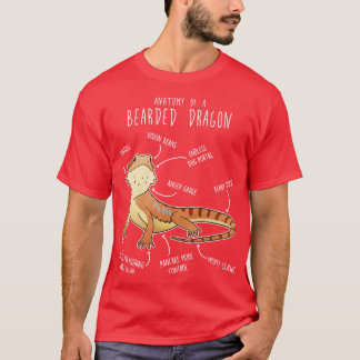 Bearded Dragon Lizard Reptiel Anatomie 4 T-shirt