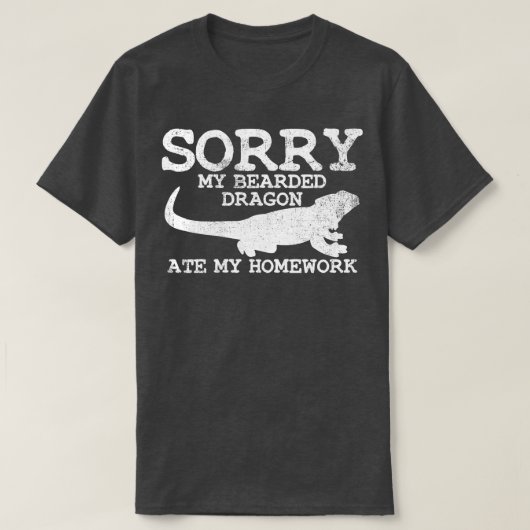 Bearded Dragon Lizard Reptiel Leraar Student T-shirt (Design voorkant)
