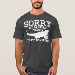 Bearded Dragon Lizard Reptiel Leraar Student T-shirt
