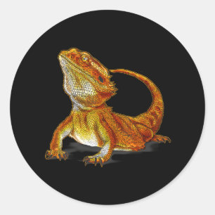 Bearded Dragon Lizard Terraristische Wildlife Anim Ronde Sticker