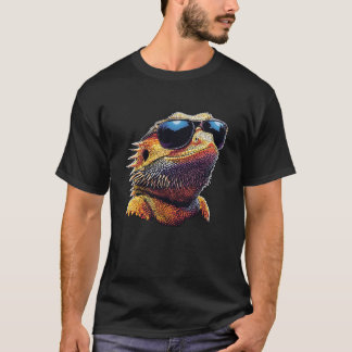 Bearded Dragon Lover Bearded Dragon Sunglasses Art T-shirt
