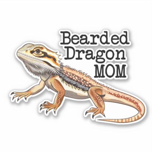 Bearded Dragon Mam Sticker (Voorkant)