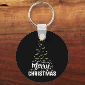 Bearded Dragon Merry Christmas Tree Family Xmas Ho Sleutelhanger (Voorkant)