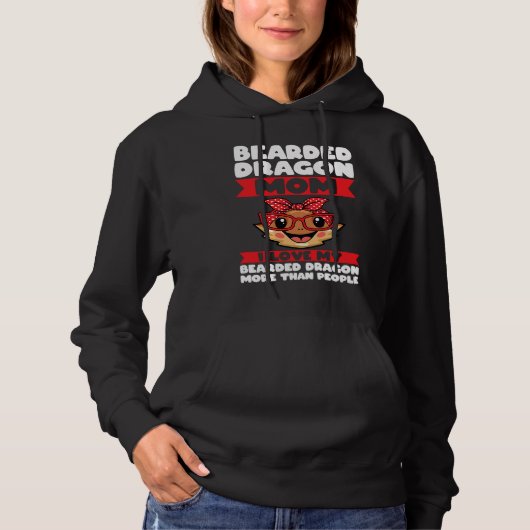 bearded dragon mom I love my bearded dragon lizard Hoodie (Voorkant)