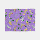 Bearded Dragon Morph Holiday Paars Fleece Deken (Voorkant (Horizontaal))