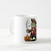 Bearded Dragon Pirate Halloween kunst Koffiemok (Voorkant links)