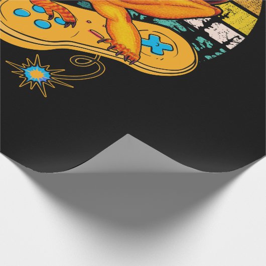 Bearded Dragon Playing Video Game Reptiles Pagona Cadeaupapier (Hoek)