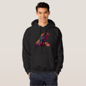 Bearded Dragon Pogona Lizard Vaporwave Hoodie (Voorkant volledig)
