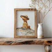 Bearded Dragon Portret Schilderij Pogona Reptiel Poster