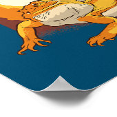 Bearded Dragon Retro Poster (Hoek)
