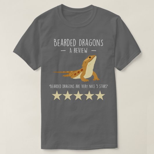 Bearded Dragon Review T-shirt (Design voorkant)