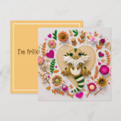 Bearded Dragon romantisch Feestdagenkaart (Voorkant / Achterkant)