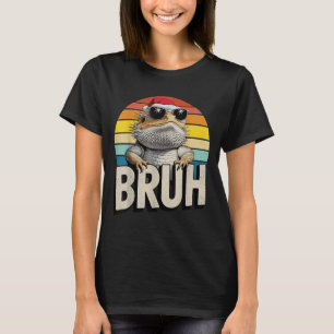 Bearded Dragon Santa Christmas Bruh Retro Lizard B T-shirt