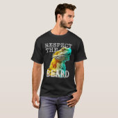 Bearded Dragon Shirt Sketch Pop Art Pet Lizard Eig (Voorkant volledig)