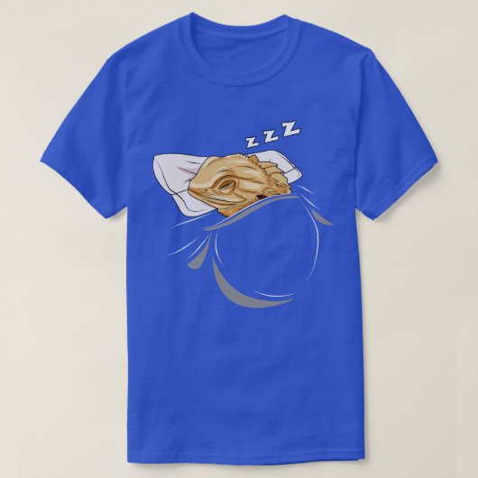 Bearded Dragon Slapen Dier Nap Slumber T-shirt (Design voorkant)