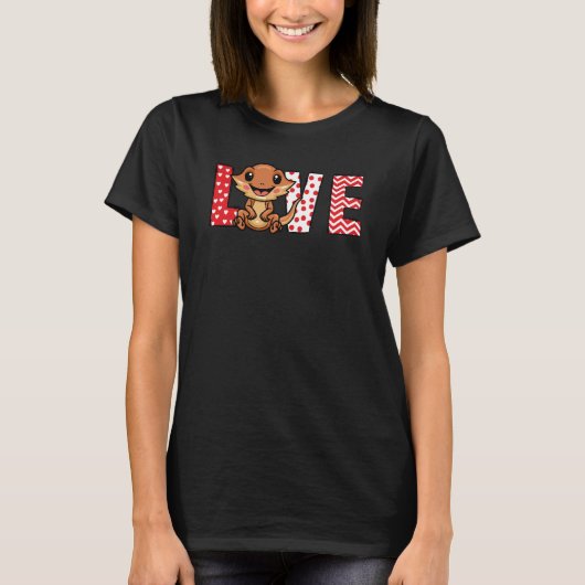 Bearded Dragon Valentines Day Love Valentine Cute T-shirt (Voorkant)