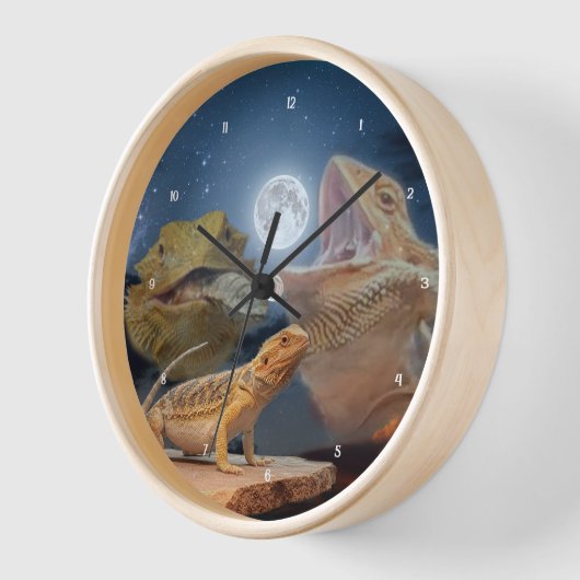 Bearded Dragon Wandklok (Hoek)