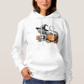 Bearded Dragon Witch en pompoen Hoodie (Voorkant)