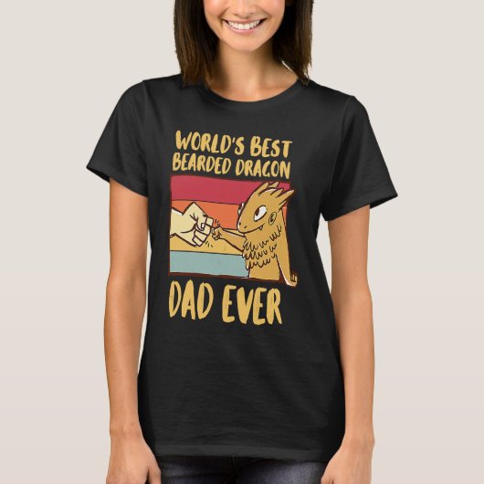 Bearded Dragon World's Best Bearded Dragon Dad Eve T-shirt (Voorkant)
