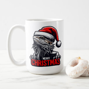 Bearded Dragon Xmas, Vrolijke Kerstmis Santa Lizar Koffiemok