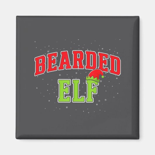 Bearded Elf Christmas Family Matching Group Xmas Magneet (Voorkant)